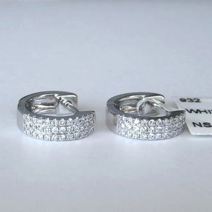 Saks Fifth Avenue 14K White Gold Diamond Hoops